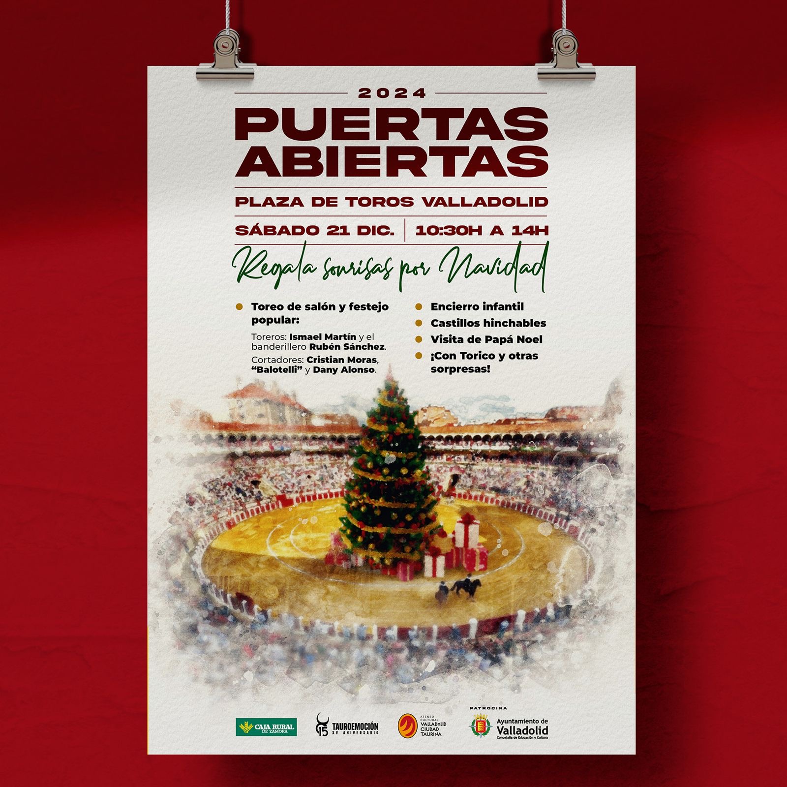 La empresa Tauroemoción continúa impulsando el Ateneo Cultural "Valladolid Ciudad Taurina" con una especial jornada de puertas abiertas este sábado, 21 de diciembre