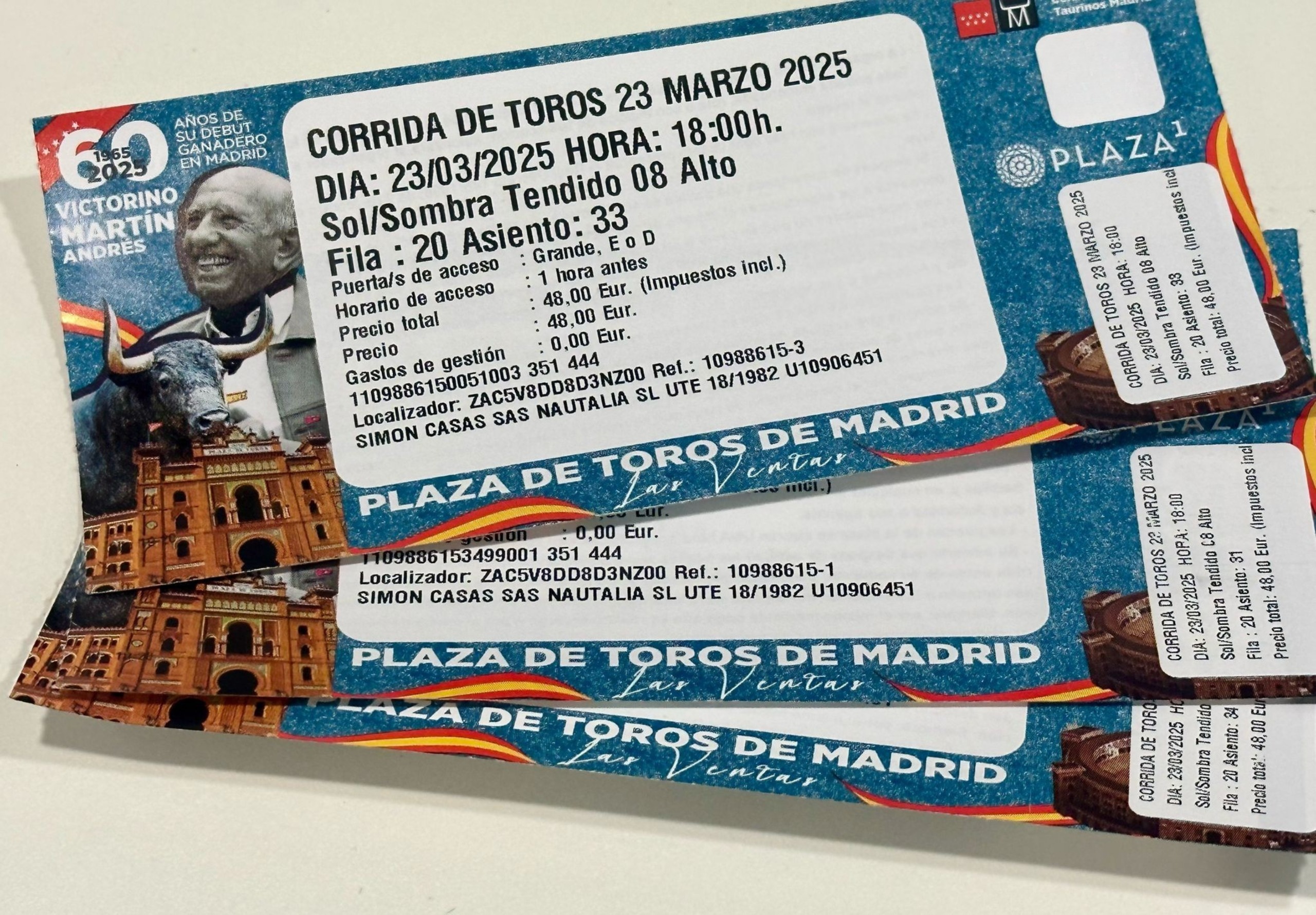 Las entradas de Las Ventas 2025, un homenaje a la figura de Victorino Martín Andrés