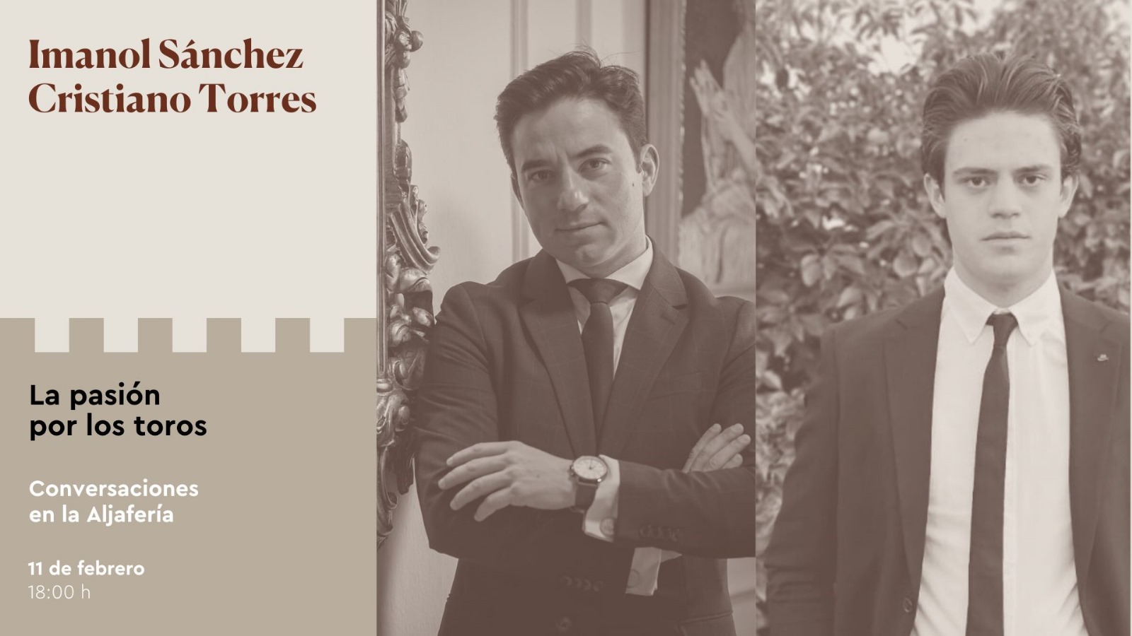 "Conversaciones en la Aljafería": Diálogo íntimo sobre el toreo en un espacio cultural