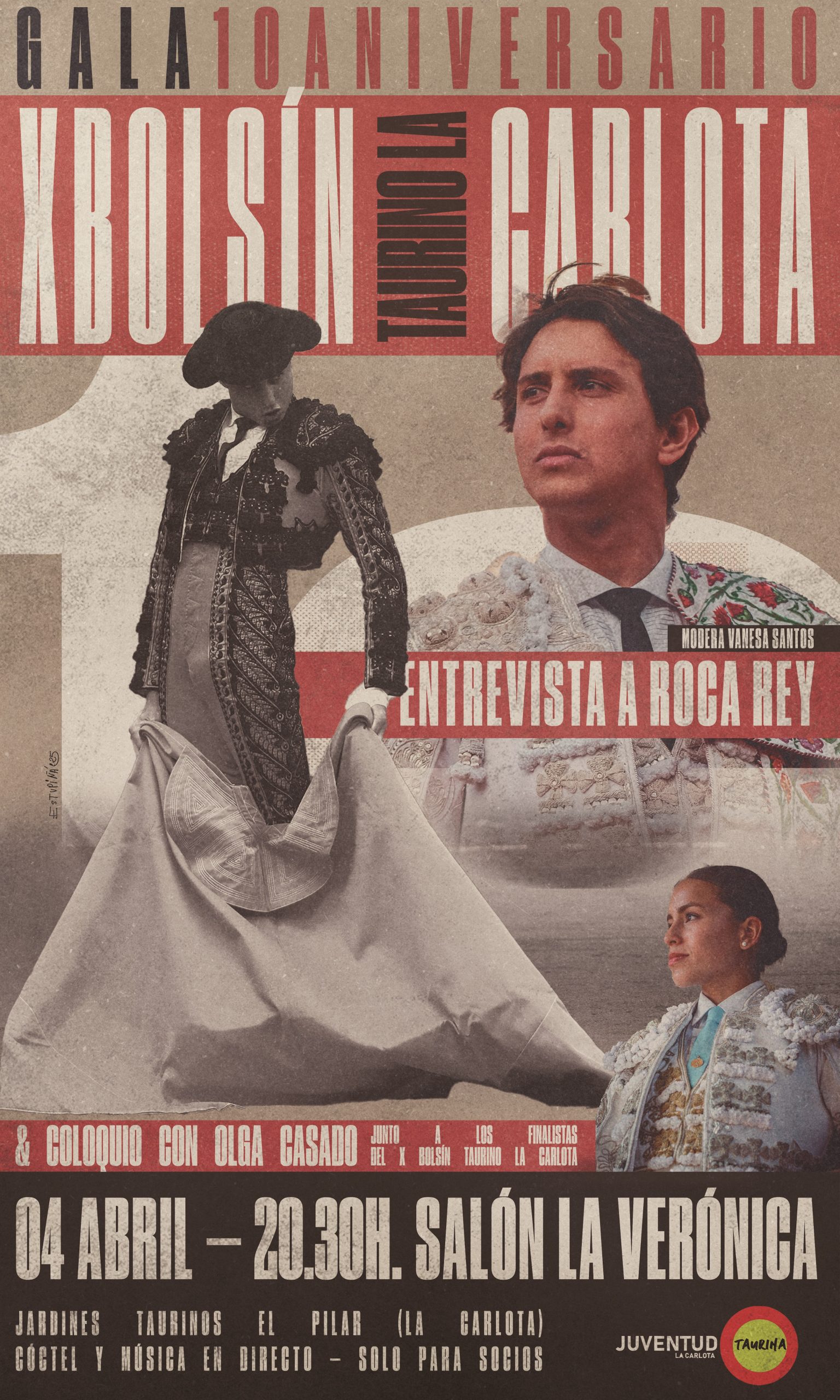 Roca Rey y Olga Casado, protagonistas de la Gala del X Aniversario del Bolsín Taurino de La Carlota