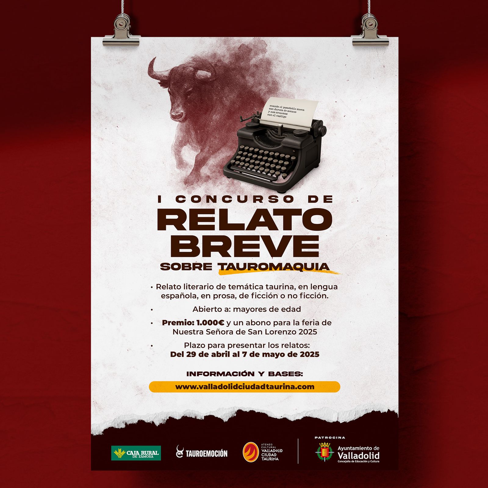 El Ateneo Cultural "Valladolid Ciudad Taurina" pone en marcha el I concurso de relato breve sobre tauromaquia