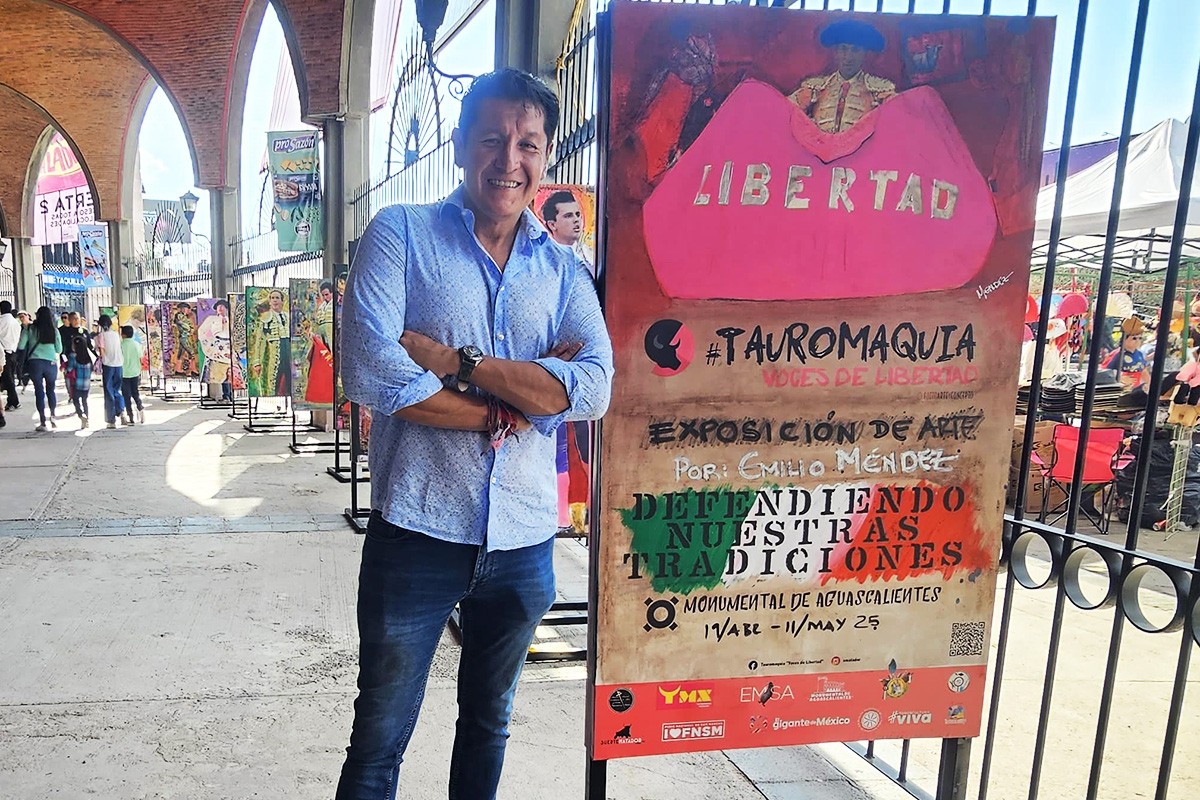 Emilio Méndez presenta la Exposición de Arte “Tauromaquia – Voces de Libertad” en la Monumental de Aguascalientes