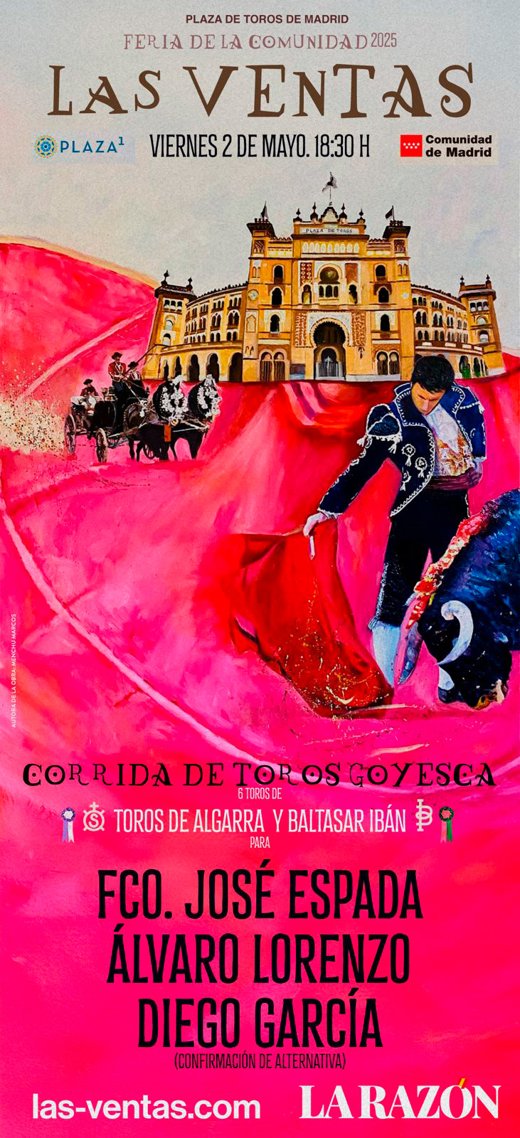 La imagen del cartel de la goyesca en Madrid es obra de la artista madrileña Menchu Marcos