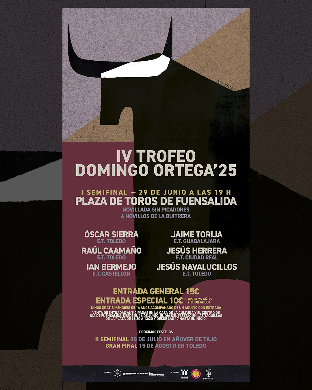 La primera semifinal del IV Certamen Domingo Ortega ya tiene cartel