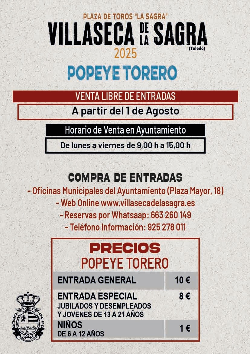 Villaseca de la Sagra acogerá el espectáculo “El Popeye Torero” en defensa del toreo cómico