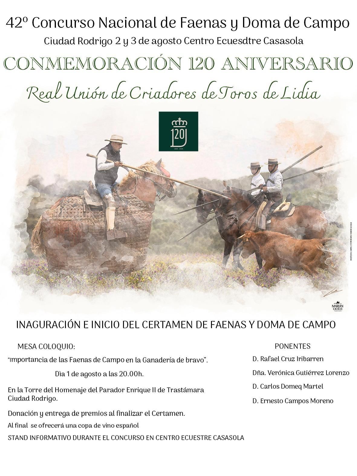 Ciudad Rodrigo acoge el 42º Concurso Nacional de Faenas y Doma de Campo en homenaje al 120 aniversario de la RUCTL