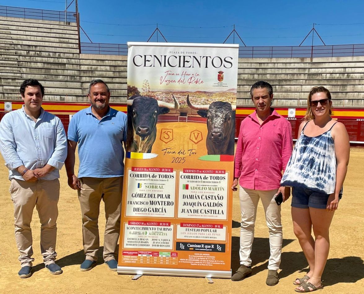 Cenicientos presenta los carteles de su Feria del Toro 2025, epicentro del torismo en agosto