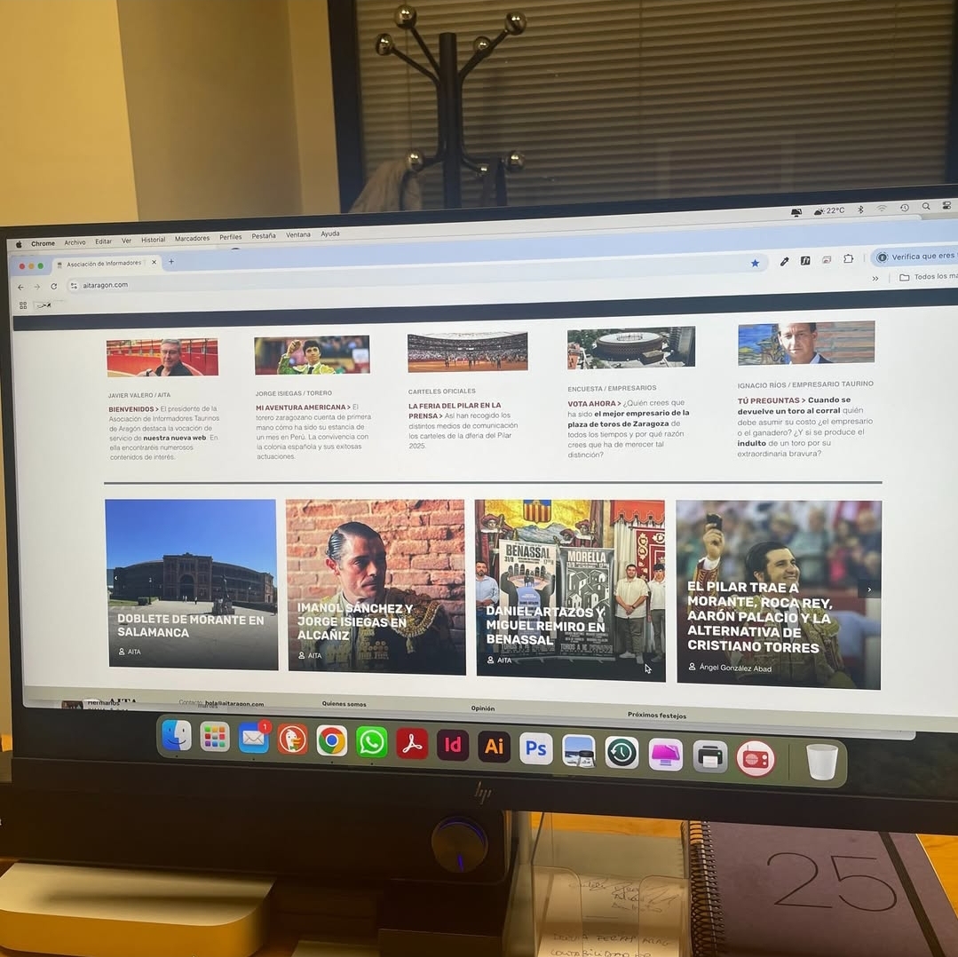 La Asociación de Informadores Taurinos de Aragón lanza su nueva web con vocación informativa y documental