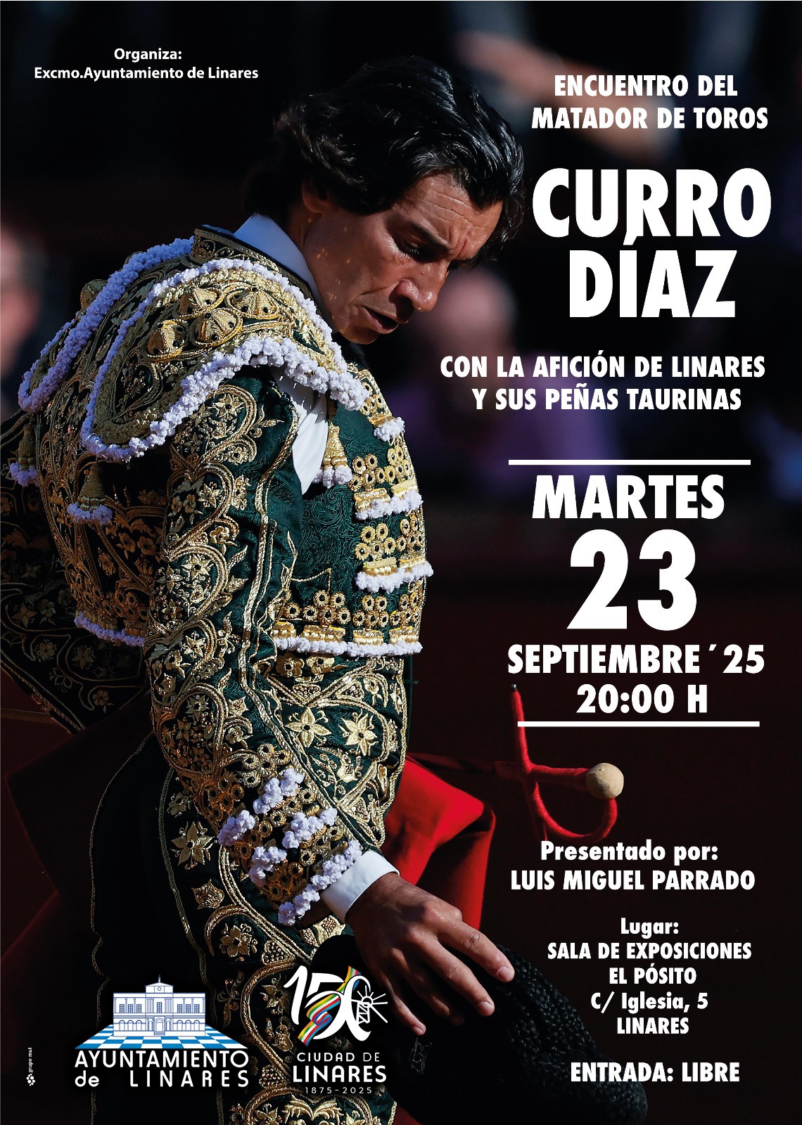 Curro Díaz mantendrá un encuentro con la afición en Linares en las vísperas de su encerrona de Úbeda