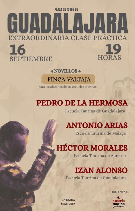 Guadalajara acogerá una extraordinaria clase práctica el 16 de septiembre