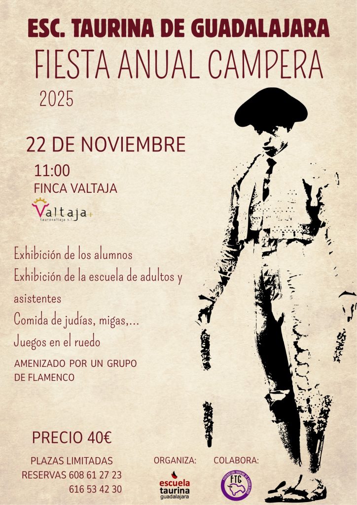 La Escuela Taurina de Guadalajara celebra su 20º aniversario con su tradicional Fiesta Anual Campera