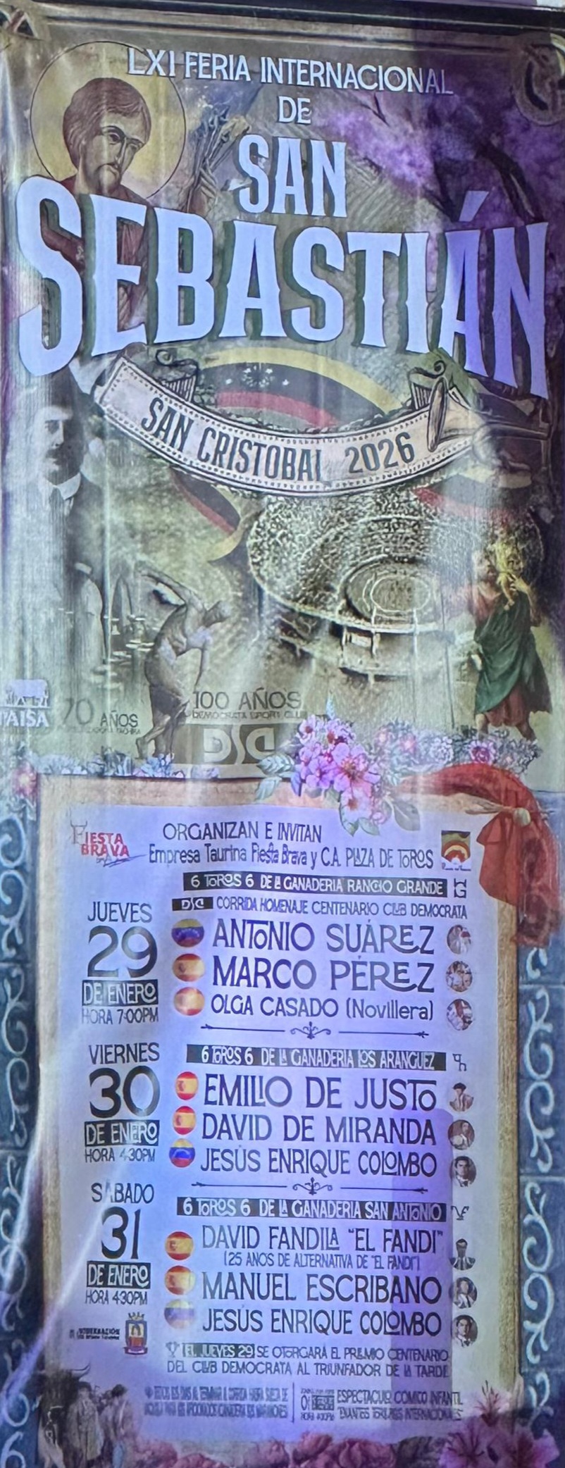 San Cristóbal abre la puerta grande a su feria con la presentación de sus carteles