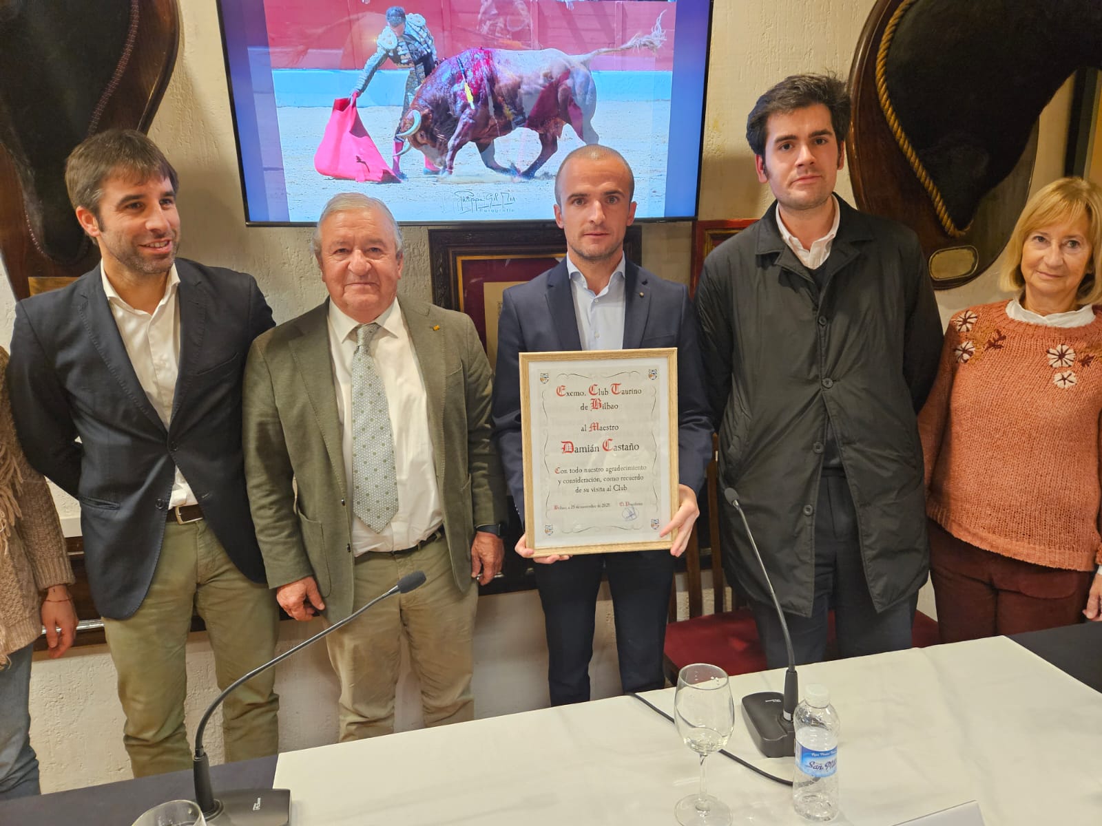 Damián Castaño, protagonista en el Club Taurino de Bilbao