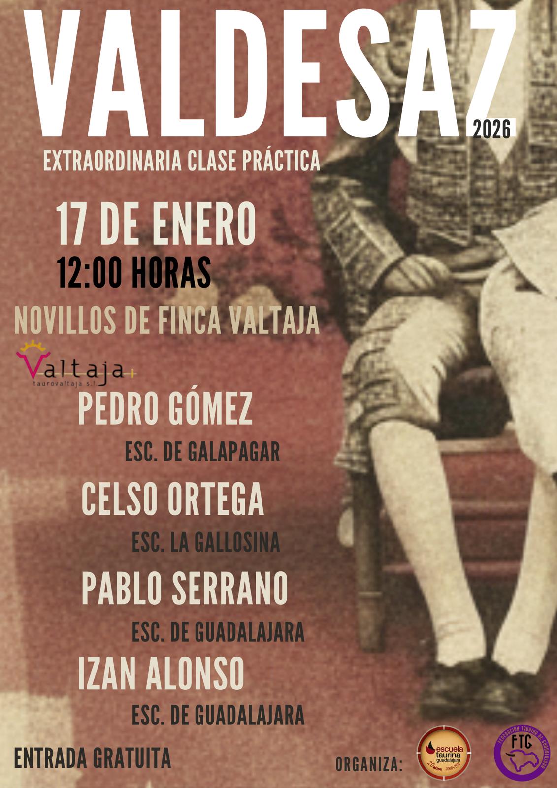 Valdesaz inaugura 2026 con una clase práctica que reúne a la cantera taurina