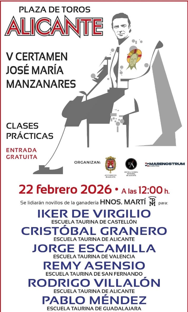 Alicante impulsa el futuro del toreo con el V Certamen José María Manzanares