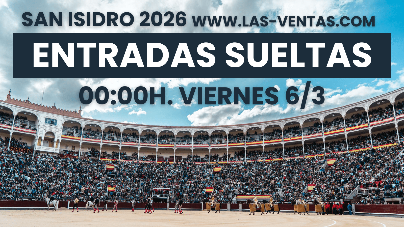 Las entradas sueltas de San Isidro 2026 salen a la venta esta medianoche