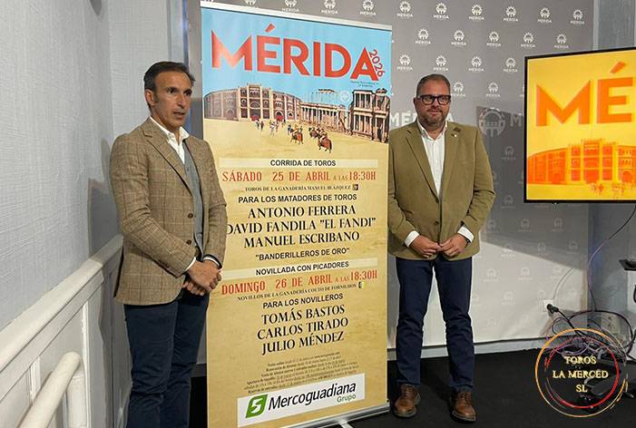 Ferrera, El Fandi y Escribano, eje de la Feria de Primavera de Mérida