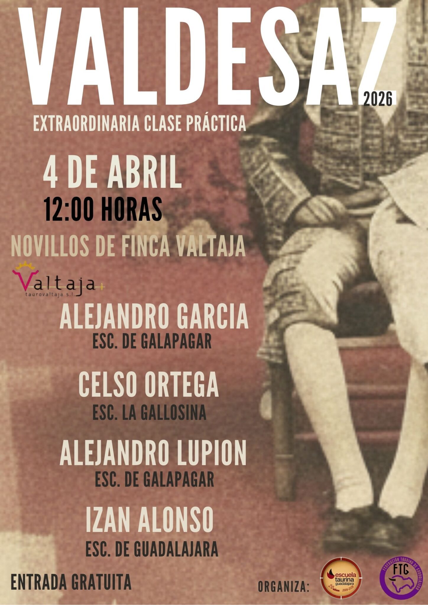 Valdesaz acogerá el 4 de abril una clase práctica con alumnos de varias escuelas taurinas