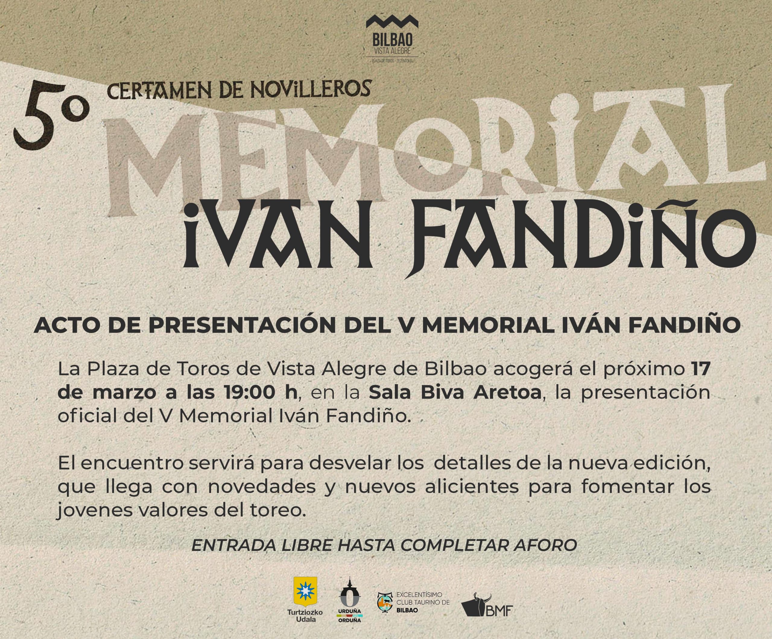 Vista Alegre acogerá la presentación del V Memorial Iván Fandiño