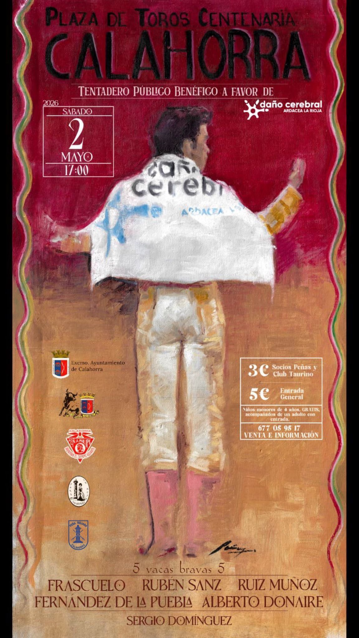 El Club Taurino de Calahorra organiza un tentadero público benéfico a favor del daño cerebral