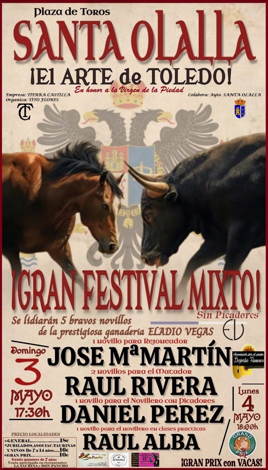 Santa Olalla apuesta por el toreo de la tierra con su primer festival taurino mixto