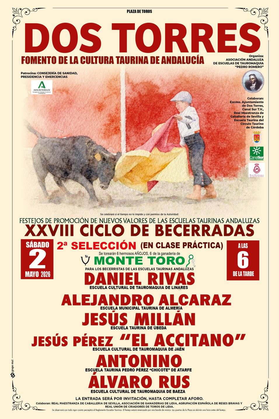 Dos Torres acogerá la Segunda Selección del XXVIII Ciclo de Becerradas de Andalucía