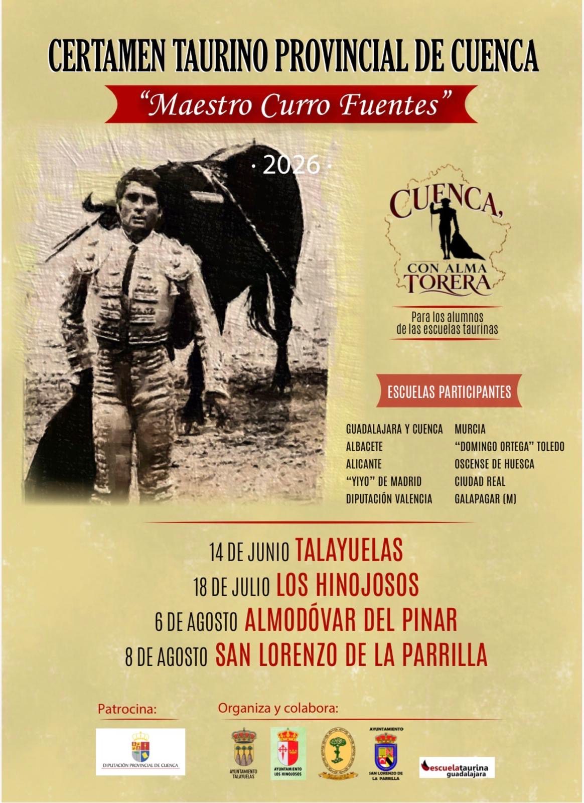 La Escuela Taurina de Guadalajara participará en el Certamen Provincial de Cuenca “Maestro Curro Fuentes” 2026, un escaparate formativo para jóvenes valores