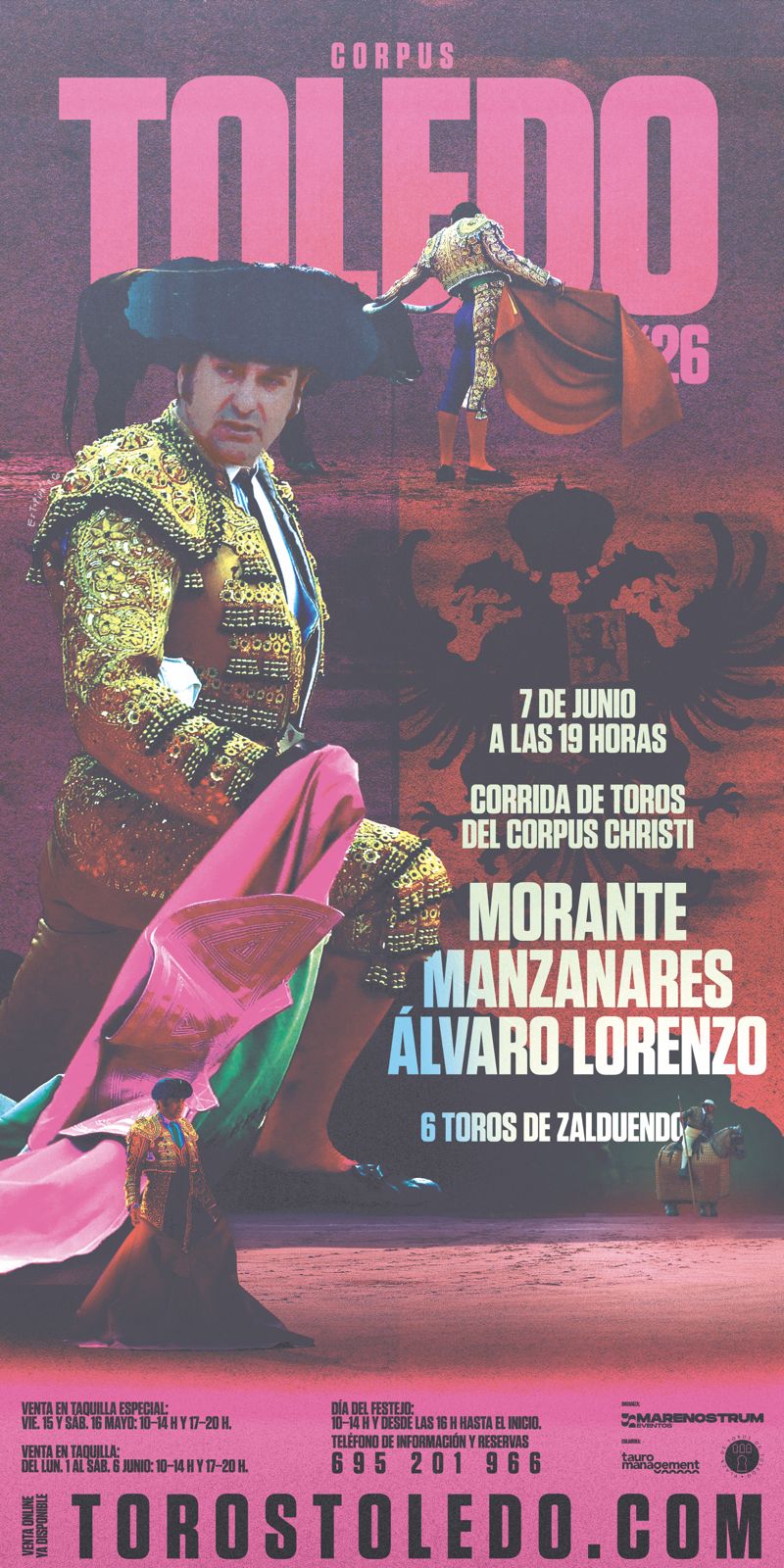 Morante, Manzanares y Álvaro Lorenzo, cartel de máximo nivel para la Corrida del Corpus de Toledo