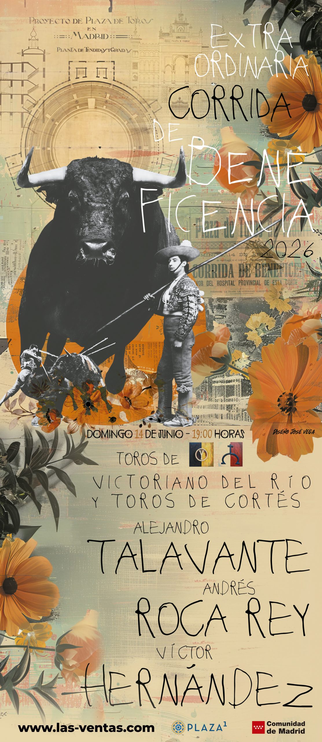 El Centro de Asuntos Taurinos presenta el cartel de la Corrida de la Beneficencia 2026, una obra que une historia, arquitectura y vanguardia en homenaje a Las Ventas