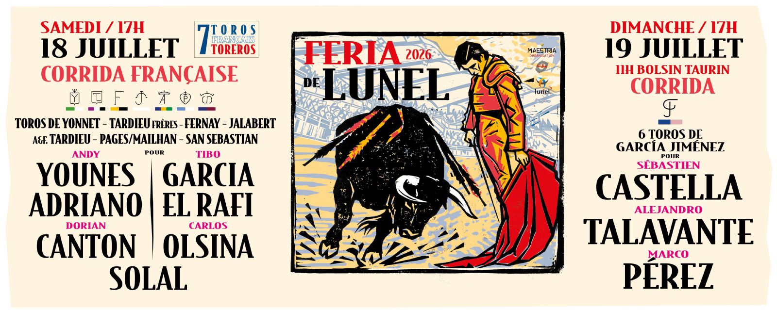 Lunel presenta una feria con acento francés y un cartel estelar con Castella, Talavante y Marco Pérez