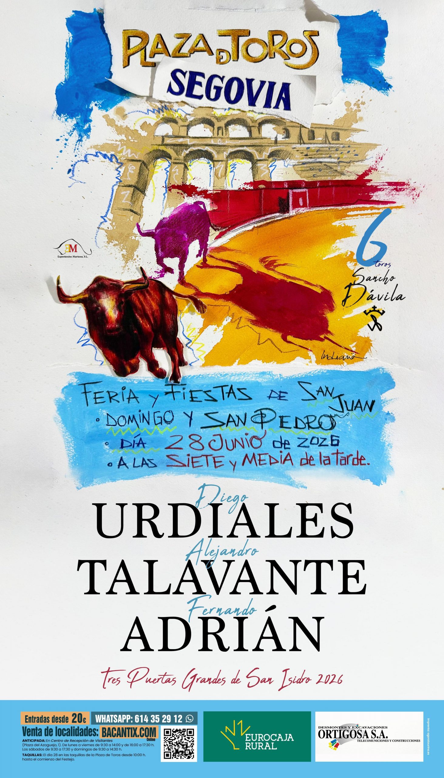 Tres Puertas Grandes de San Isidro para el debut de Ayuso en Segovia el 28 de junio