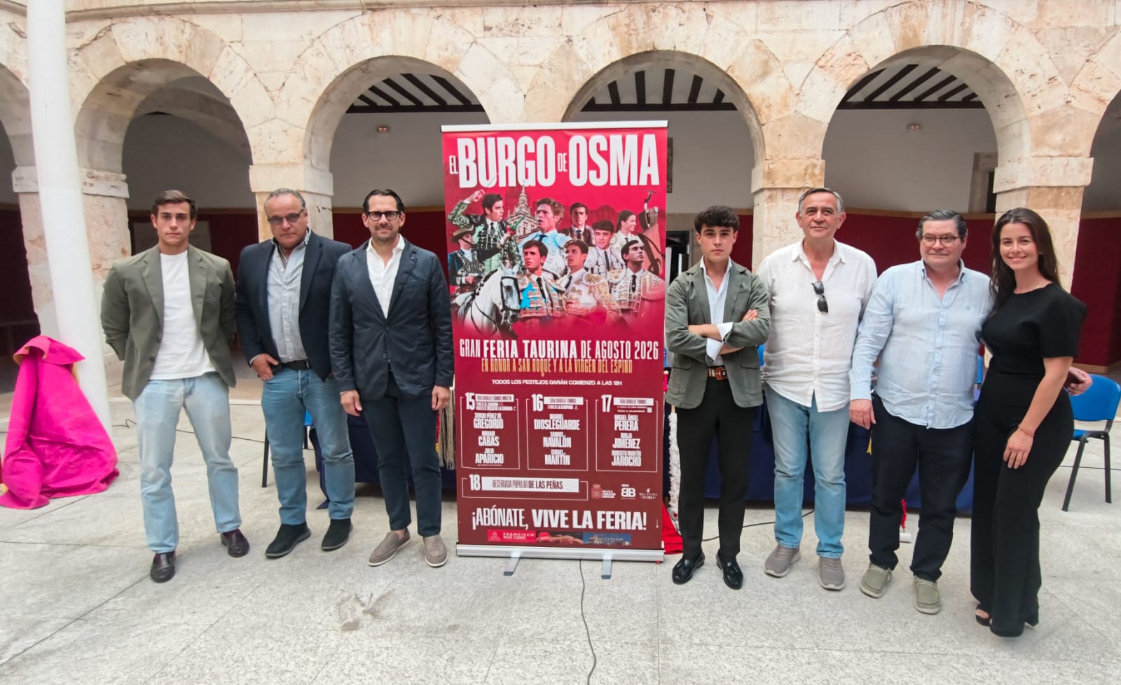 Entidad en El Burgo de Osma, que presenta una feria rematada (Carteles)