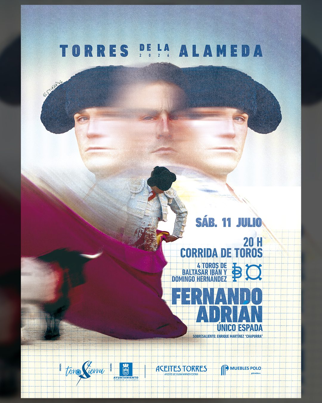 Las entradas para la encerrona de Fernando Adrián en Torres de la Alameda ya están disponibles online