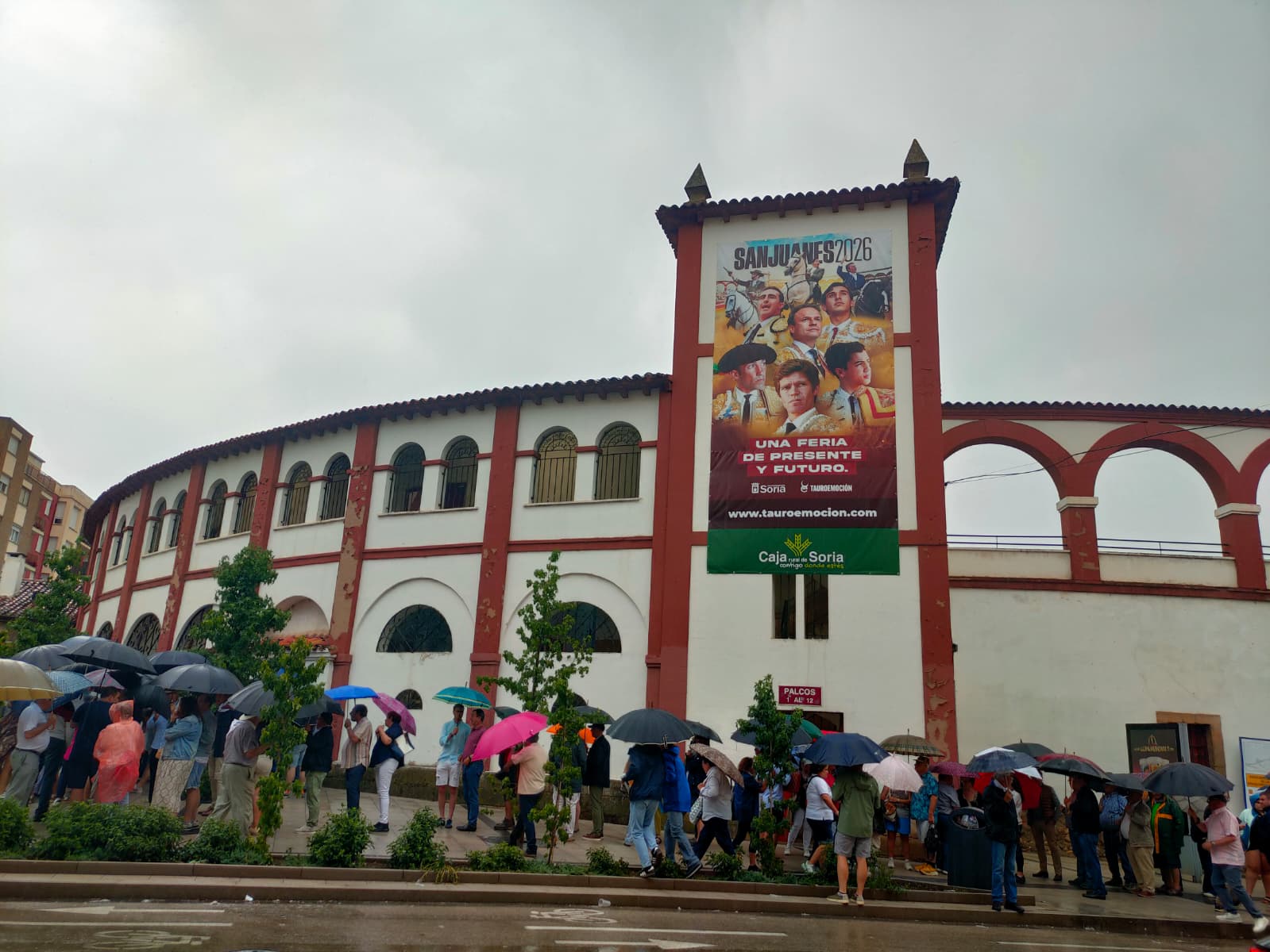 La lluvia obliga a suspender la corrida de cierre de la Feria de San Juan de Soria