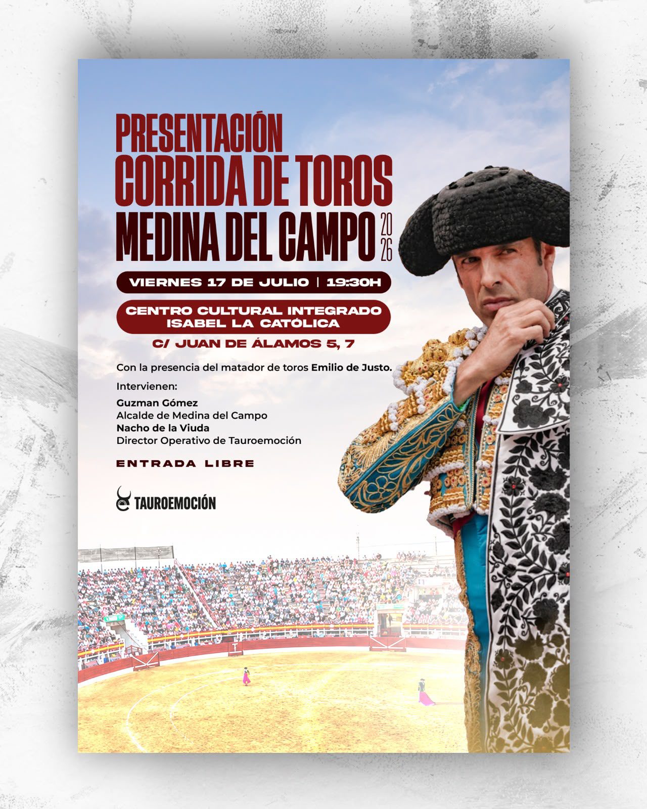 Tauroemoción presentará en Medina del Campo la corrida de San Antolín