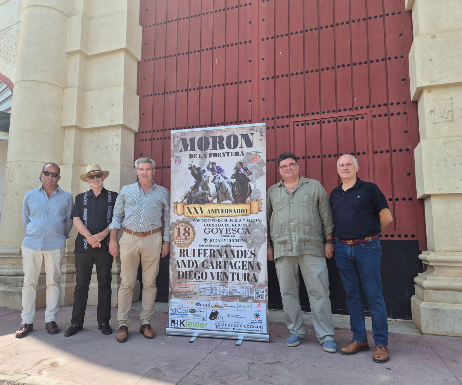 Diego Ventura, Andy Cartagena y Rui Fernandes, en la gran goyesca de Morón