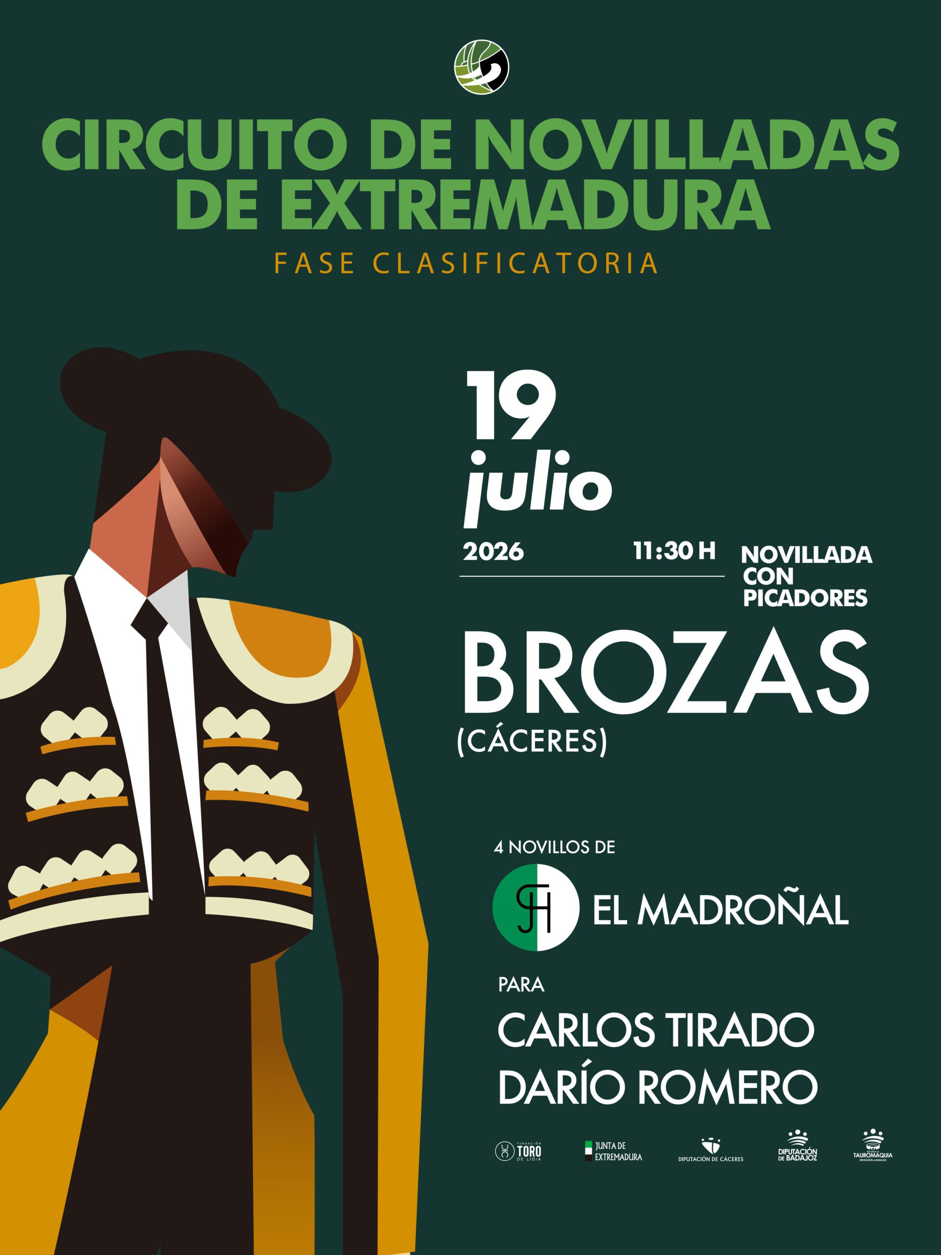 Brozas adelanta al mediodía su novillada del Circuito de Extremadura