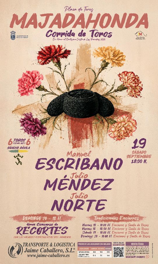 Julio Norte, Manuel Escribano y Julio Méndez, cartel joven y de gran momento en Majadahonda