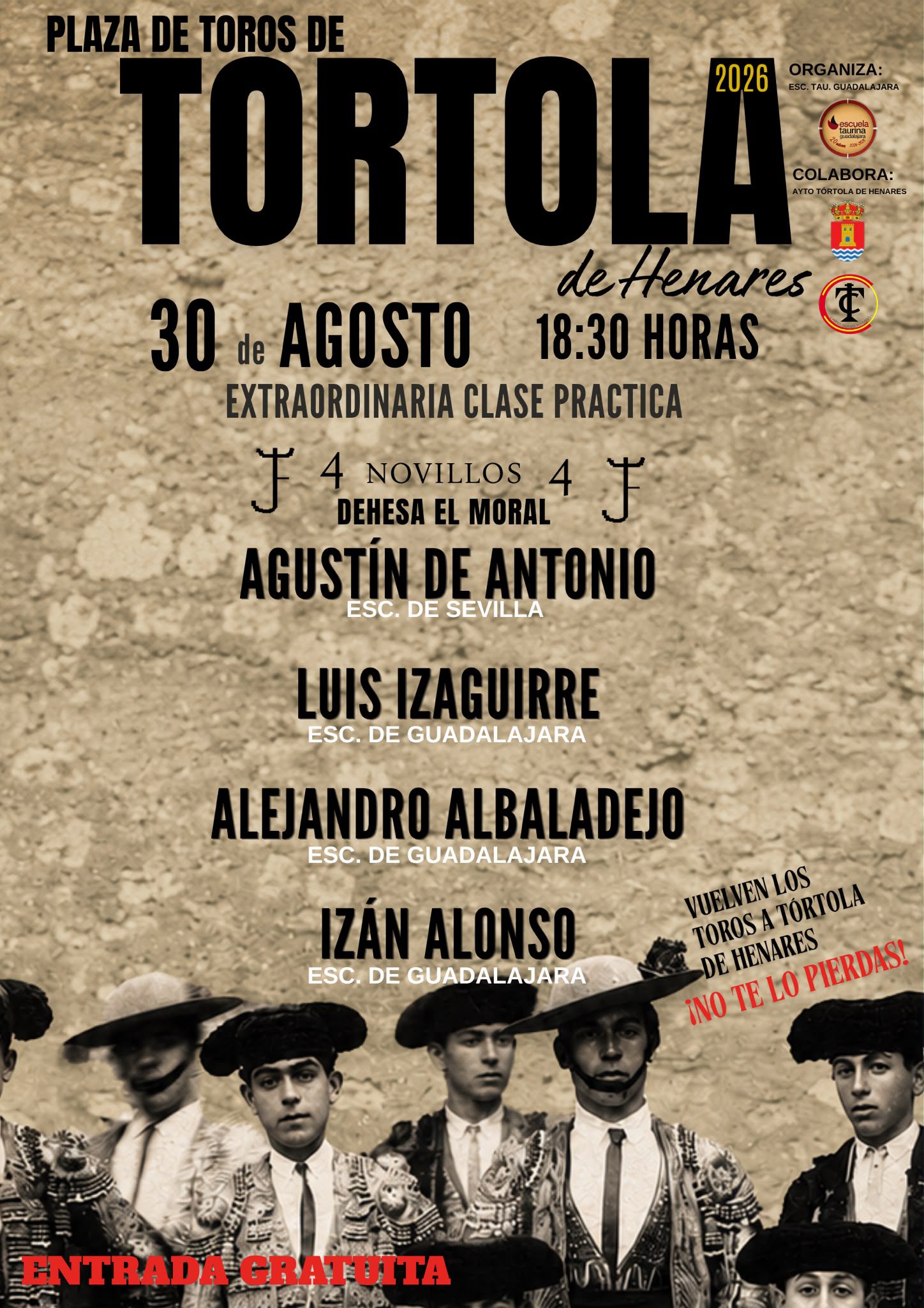 Tórtola de Henares recupera los toros con una clase práctica de entrada gratuita