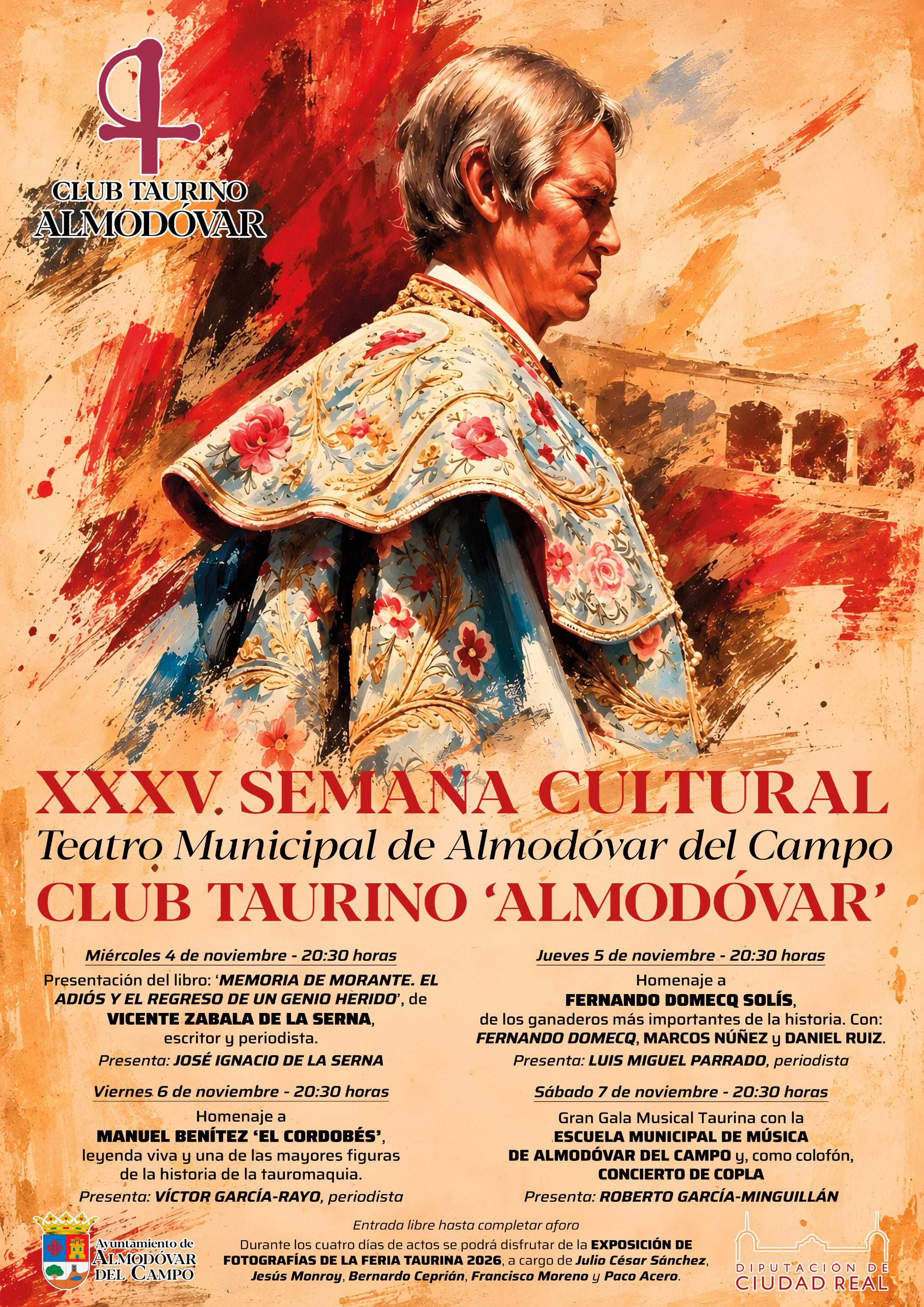 Manuel Benítez ‘El Cordobés’, Fernando Domecq y Morante protagonizan la XXXV Semana Cultural de Almodóvar del Campo