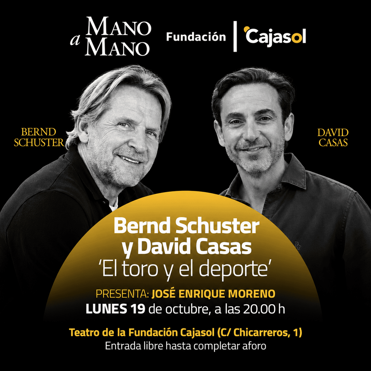 Bernd Schuster y David Casas abrirán una nueva temporada de los Mano a mano de la Fundación Cajasol
