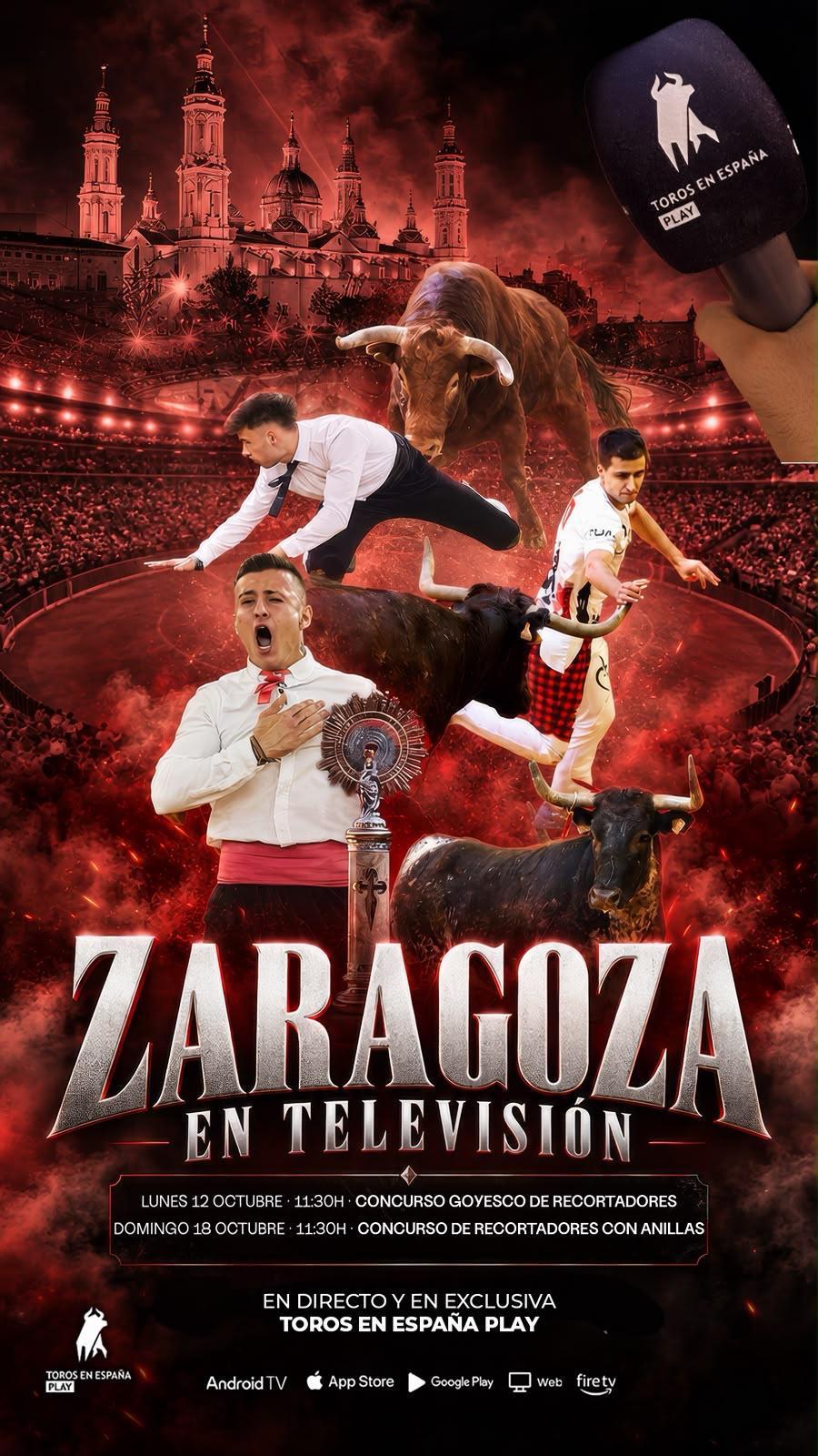 Toros en España Play emitirá en directo dos concursos de recortadores desde Zaragoza
